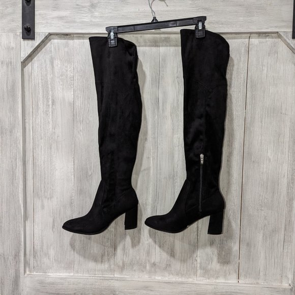 Marc Fisher Mayko Over-The-Knee Suede Boots Size 7 - Picture 3 of 6